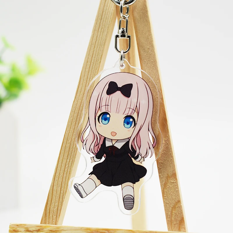 4pcs Anime Kaguya-sama Love is War Acrylic Pendant Cosplay Prop Keychain Backpack Decor Keyring Collectible for Boy Girl Gift | Украшения и