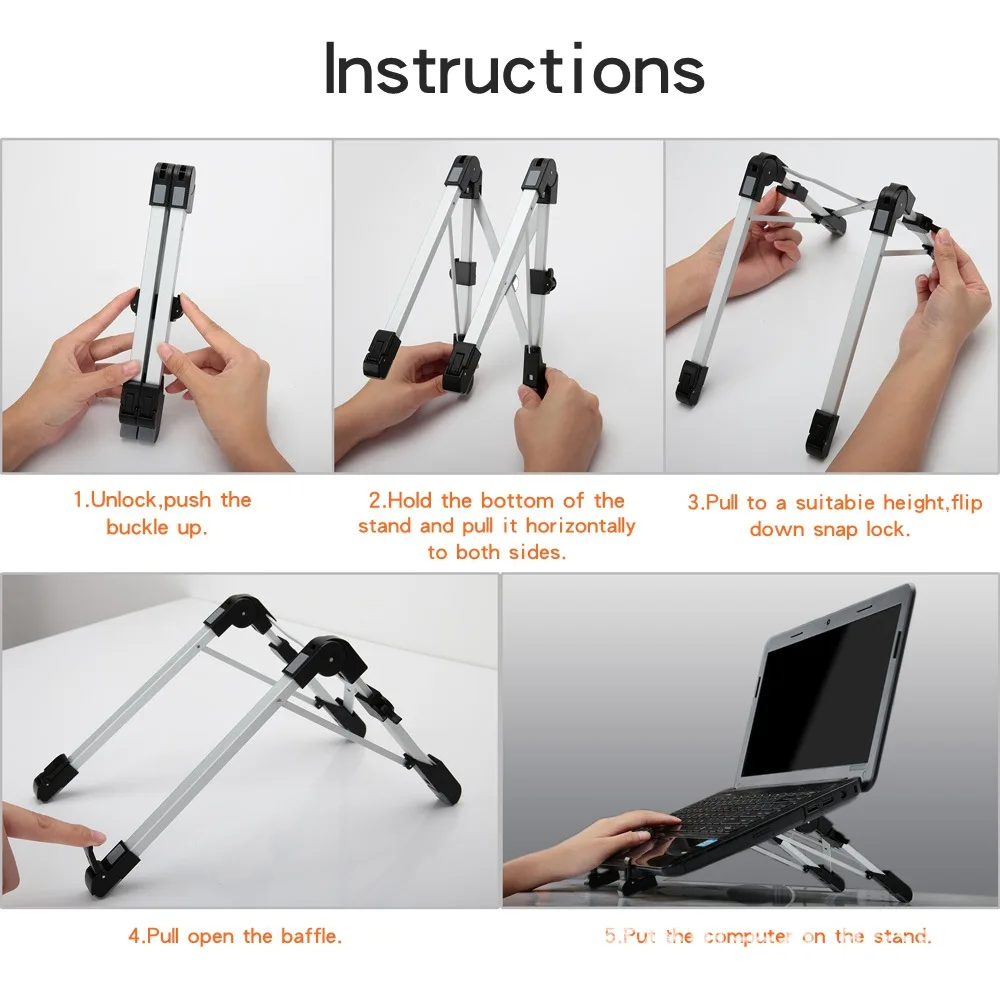 Алюминиевая Складная подставка для ноутбука Регулируемый базовый держатель MacBook