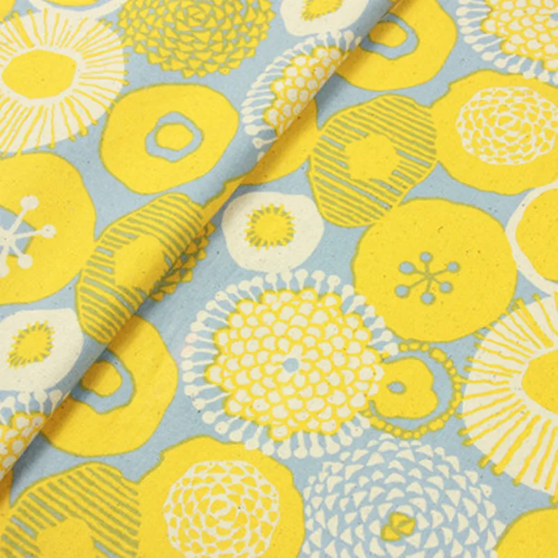 Половина ярда утолщенная хлопковая ткань с северной Европой большой цветок для