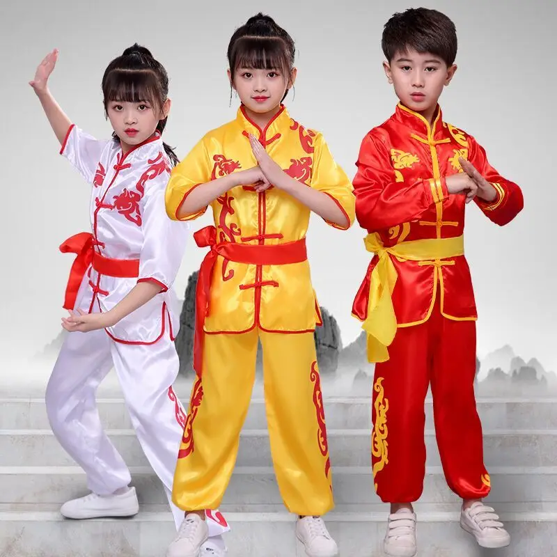 Детский костюм для таэквондо добок ушу кимоно одежда дзюдо китайский кунг фу Тай