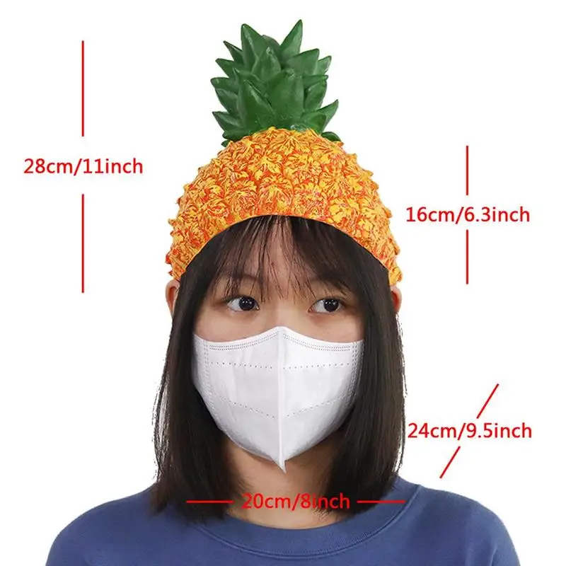 Мягкая латексная шляпа с фруктами и ананасами на Хэллоуин забавная реквизит для