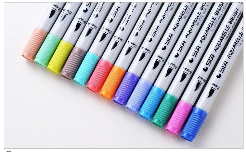 Sta 12/24/36/48/80 Colors Dual Tips Brush Marker Pen 0.4mm Fineliner Watercolor Sketch Marker Pen For Drawing Manga Art Supplies