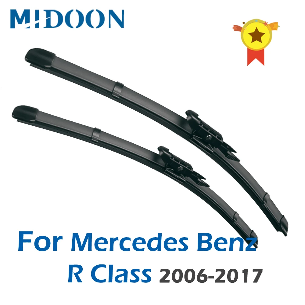 MIDOON стеклоочистителей для Mercedes Benz R Class W251 Fit Pinch Tab Arms R280 R300 R320 R350 R500 R550 R63 CDI V6 V8 AMG