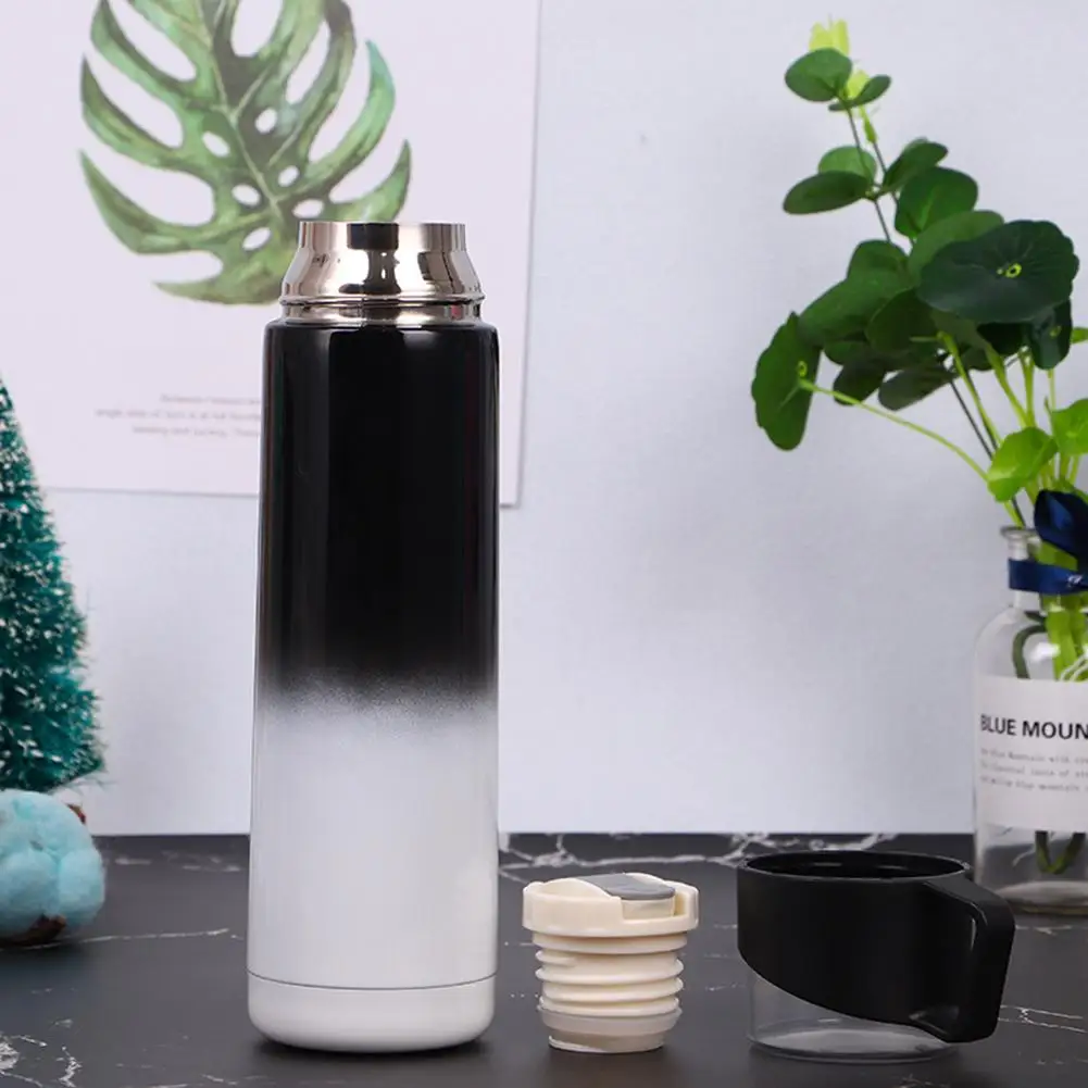 Портативные студенческие двухслойные термосы градиентного цвета 304 из