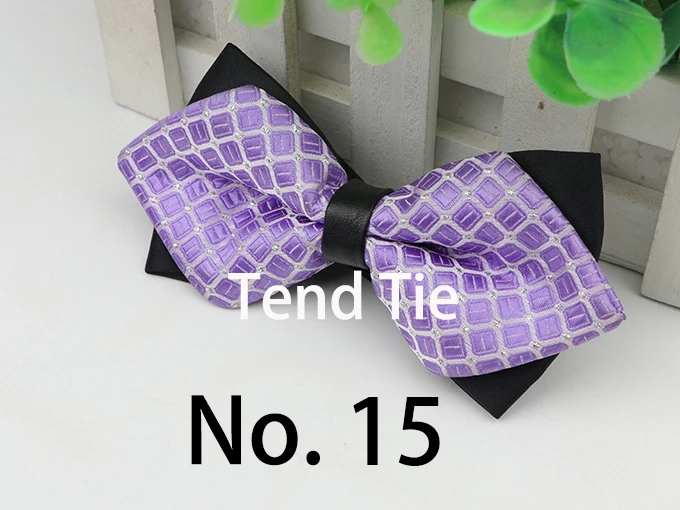 Men Leather Buckle Bowtie Plaid Butterfly Knot Mens Accessories Luxurious Bow Tie Black Cravat Formal Suit Wedding Ceremony Ties