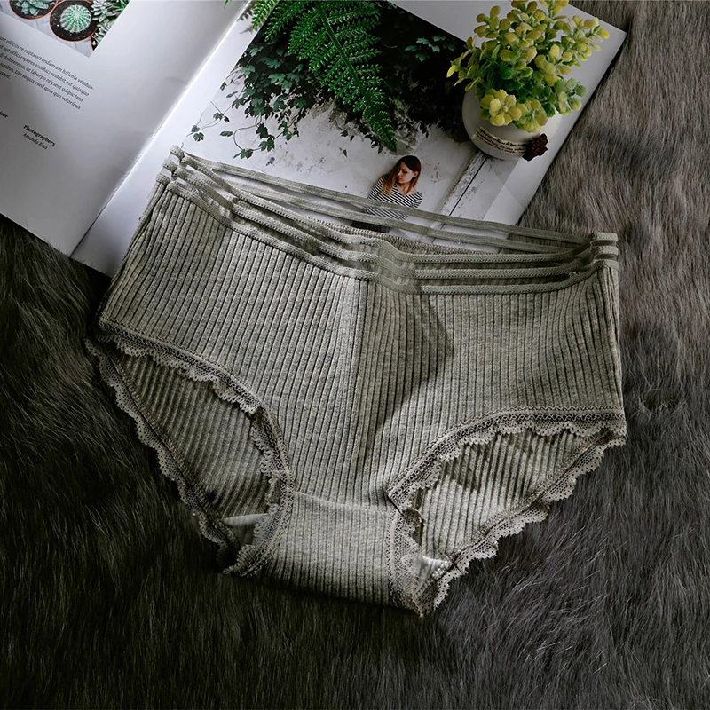 BZEL Лидер продаж Женские трусики модное Полосатое кружевное белье! Нижнее белье