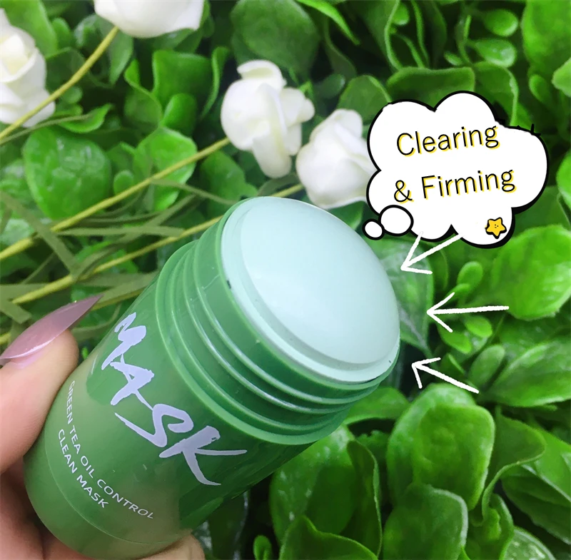 Зеленая маска палка Чай цельный циферблат грязи пленка увлажняющий и