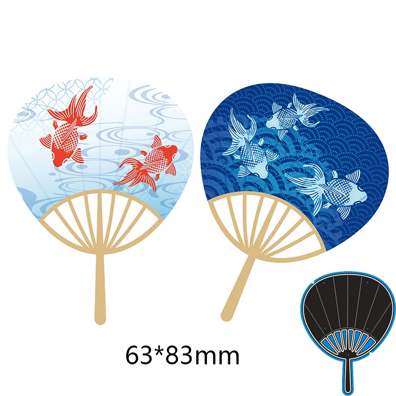 

Metal Cutting Dies fan new for decor card DIY Scrapbooking stencil Paper Album template Dies 63*83mm