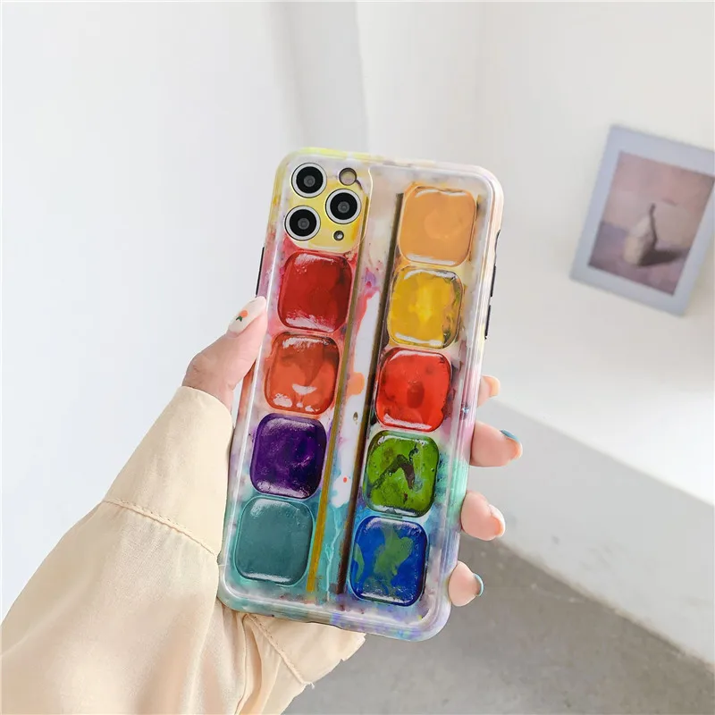 

Paint Graffiti Silicone Soft Phone Case For iPhone 7 8 Plus 2020 SE X XR XS Max 11 11Pro Max 12 12Pro Max Pro Mini Case Shell