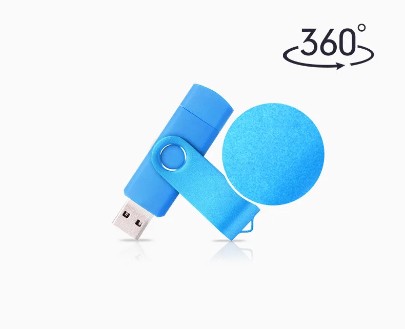 Металлические Usb-флеш-накопители поворот на 360 ° Type-C OTG для телефона