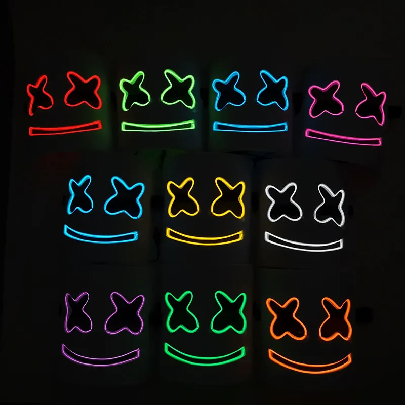Украшение сделай сам DJ EL провода шлем с led подсветкой маска для косплея на