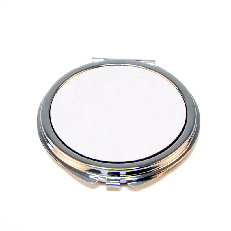 Пустое Сублимационное металлическое рекламное косметическое карманное зеркало
