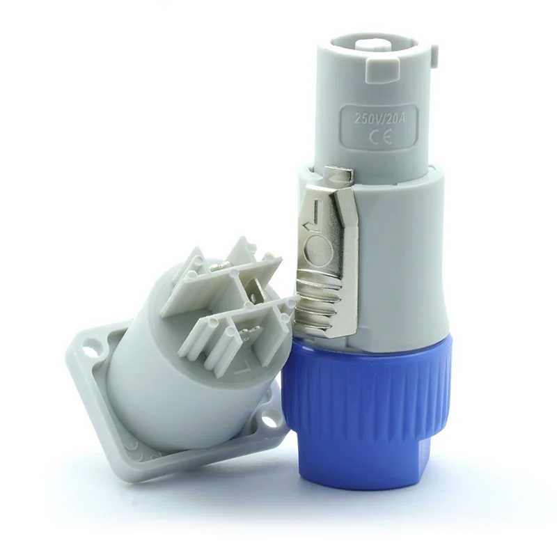 10 шт. 3 контакты Мощность коннектор штекер + Женский Шасси Панель крепление 250V 20A