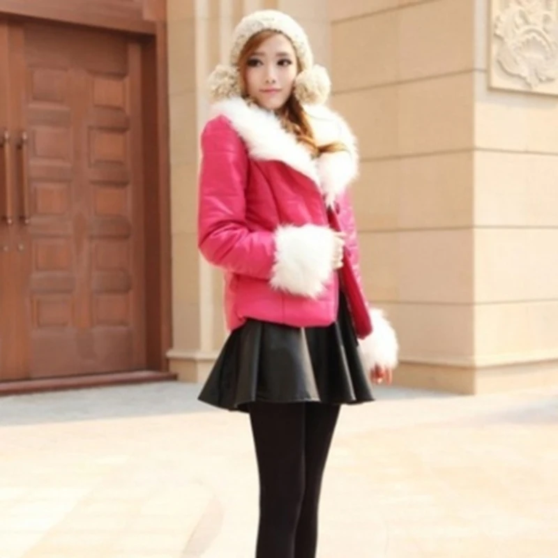 Женские мини-юбки из искусственной кожи с высокой талией расклешенная