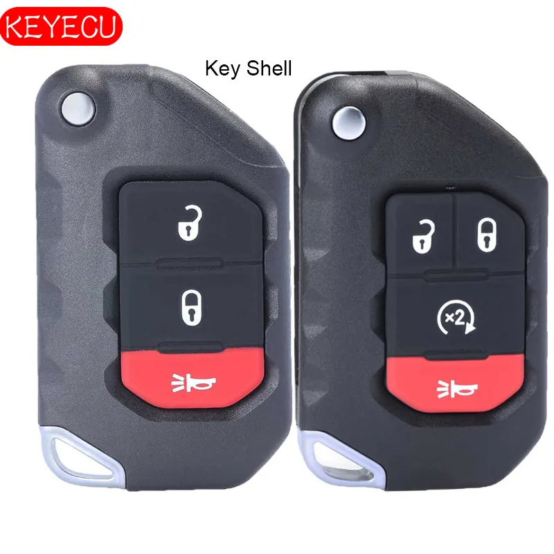Брелок с 4 кнопками для Jeep Wrangler P/N: 68292944AA OHT1130261 2018 2019|Ключ от авто| |