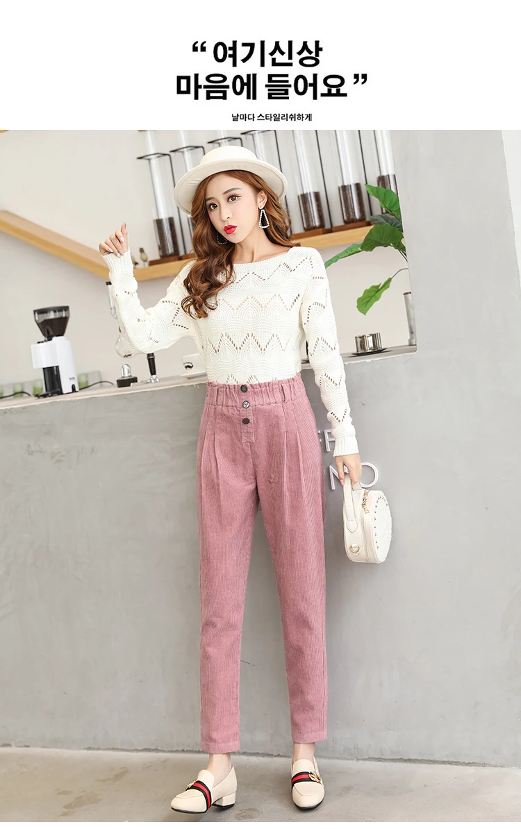 Women Corduroy Pants Vintage Casual Warm Woman Corduroy Trousers Loose Harem Pant S-5XLPlus Size Autumn Winter New Fashion