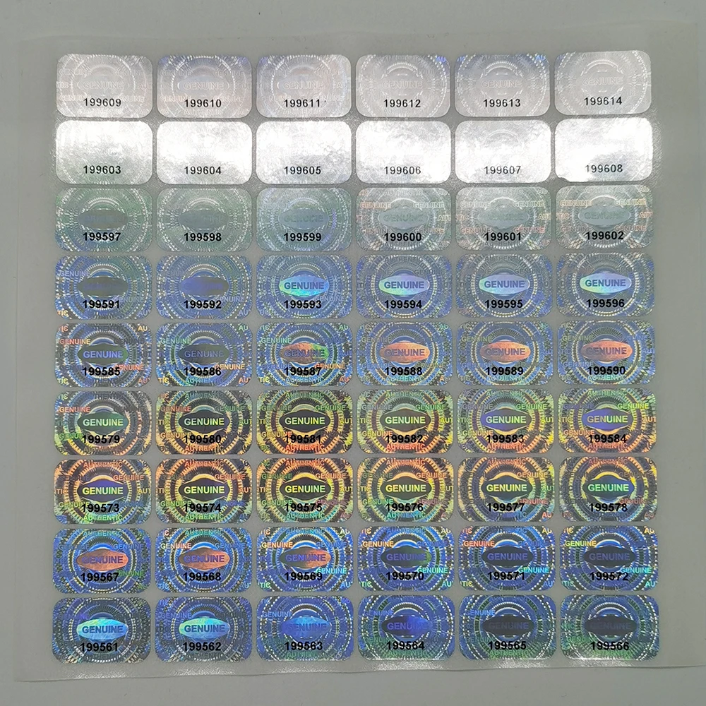 

1000Pcs 24mmx16mmGENUINE AUTHENTIC Holographic StickersVoid Warranty Tamper-Proof Serial Number Laser Security Label