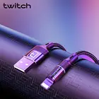 Магнитный USB-кабель Twitch для iPhone, Xiaomi, Samsung, Android, мобильный телефон, USB-кабель для быстрой зарядки