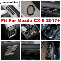 for mazda cx 5 2017 2022 shift gear panel window lift handle bowl ac air decor cover trim stainless steel accessories interior