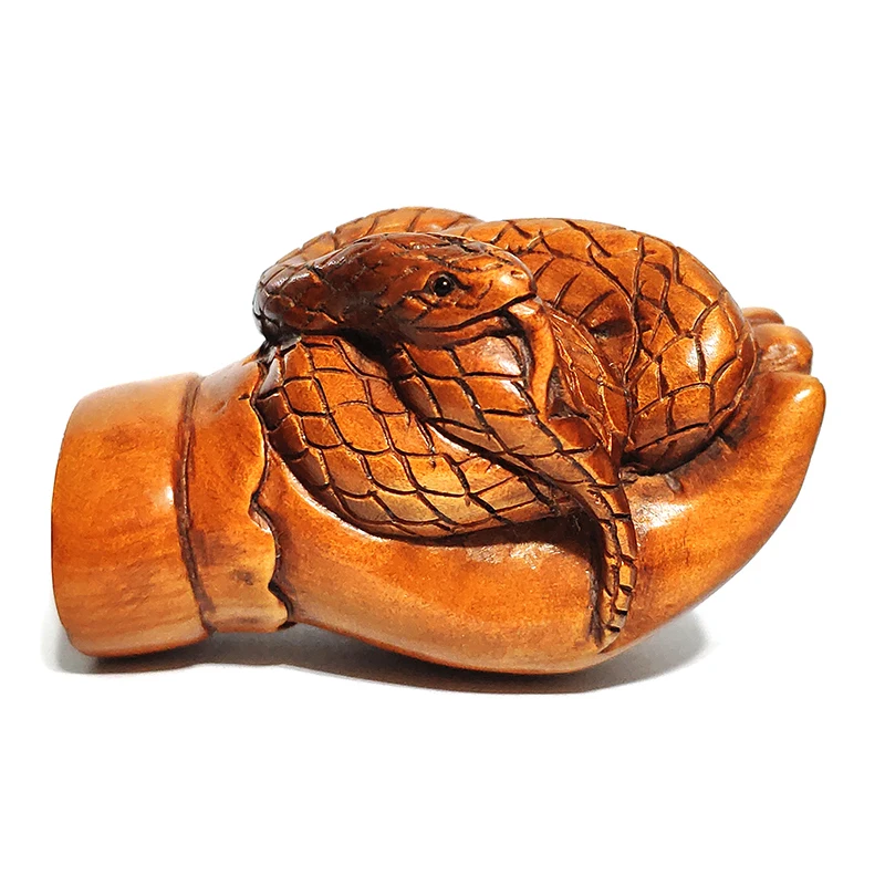 

Y6102 - 2 "резная вручную сетка из бокса: змея в руке