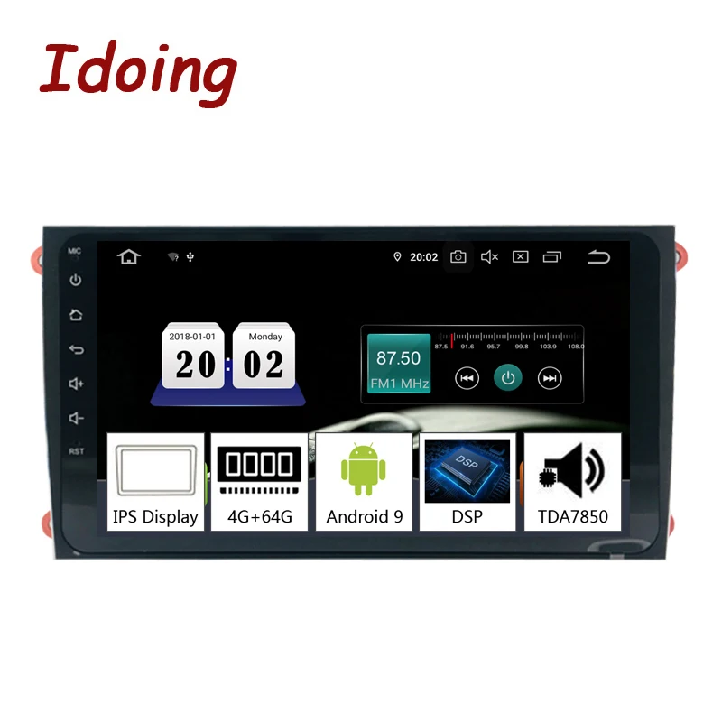 Idoing 9 &quot8 ядерный 2Din Andriod 0 автомобильный Радио gps DVD мультимедийный плеер 4 г + 64 для