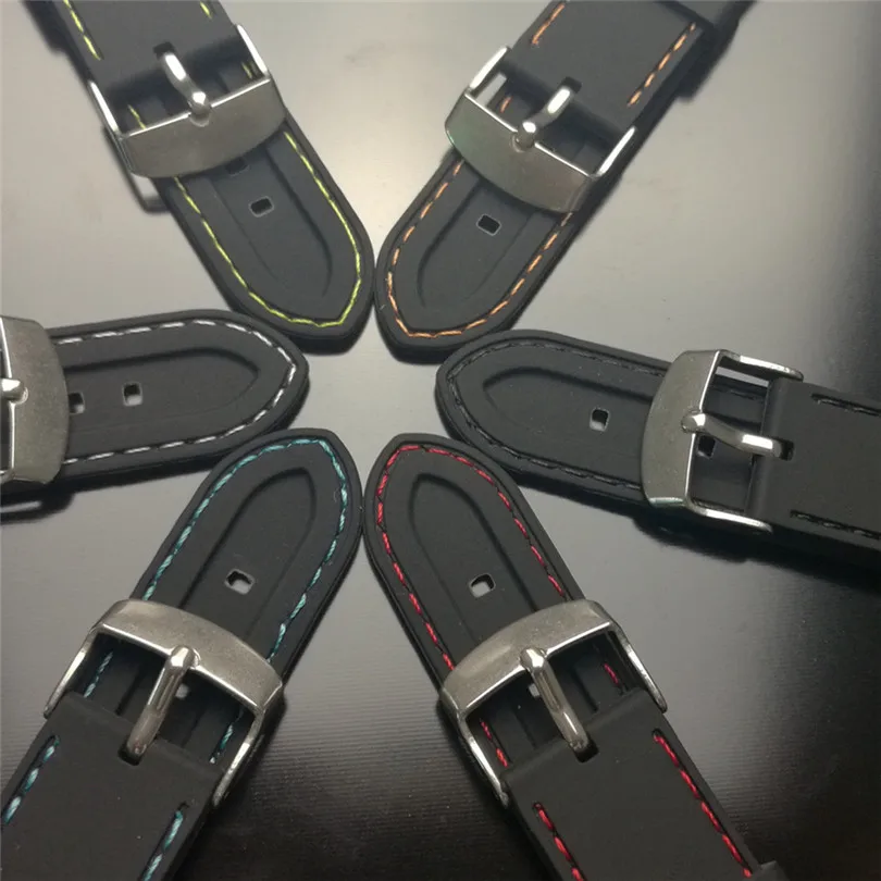 Ремешок силиконовый для наручных часов мягкий резиновый быстросъемный браслет