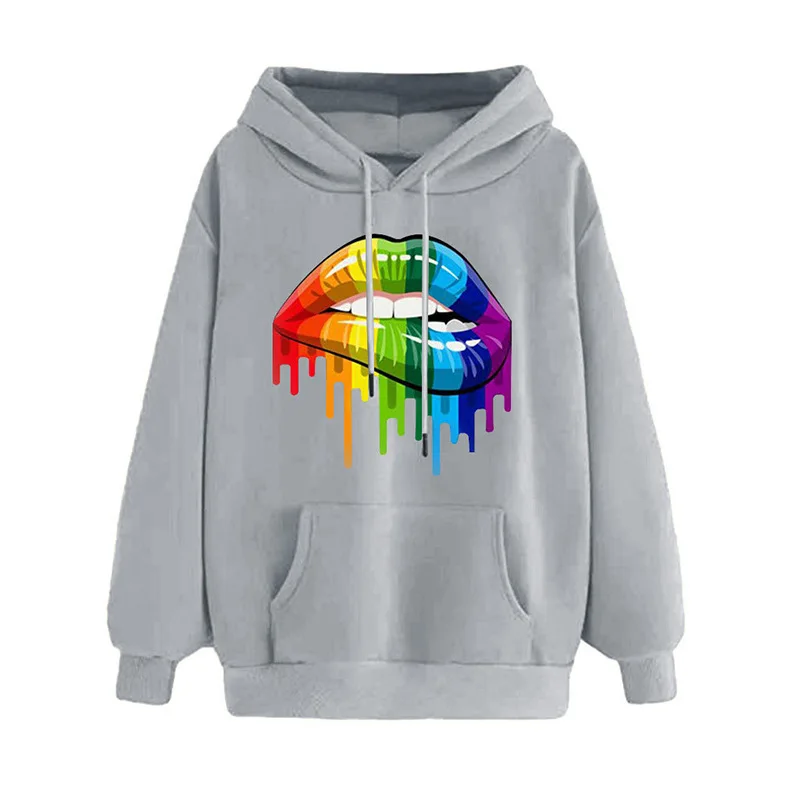 

Y2k 2021 Spring Fashion Streetwear Graffiti Print Hoodies Women's Harajuku Loose Long Sleeve Sweatshirt Oversized Sportwear Top