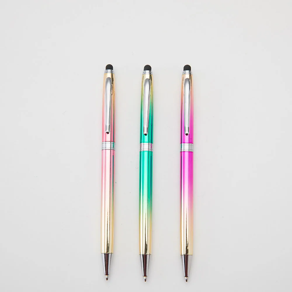 Металлическая Радужная градиентная ручка офисные канцелярские принадлежности