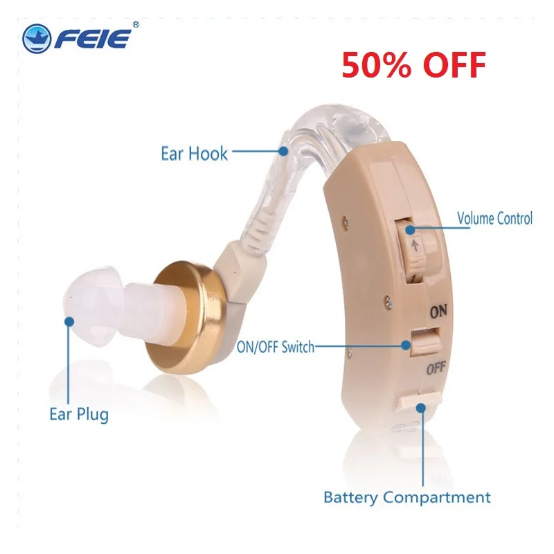 

High Powerful Hearing Aids Ear Headset Headphones for Deaf Ear Listen Device S-8B Free Shipping