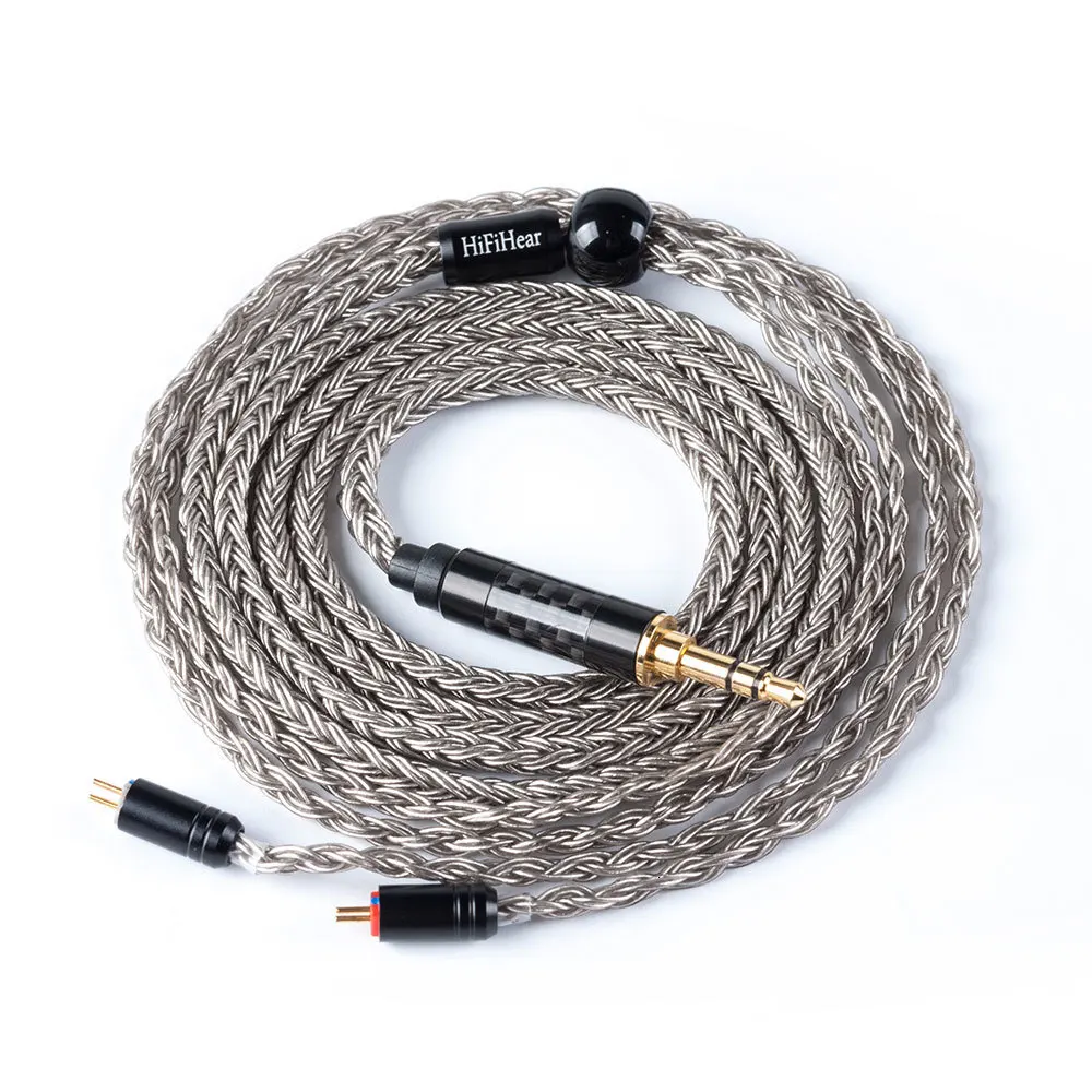 HiFiHear 16 Core посеребренный кабель 2,5/3,5/4,4 мм балансный кабель с MMCX/2pin/QDC разъем для C12 KZZS10 PRO ZSX BLON BL03