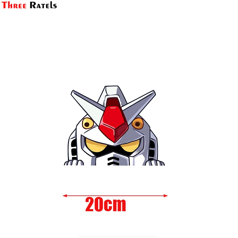 Three Ratels FC41 3D GUNDAM RX-78 Peeking аниме Автомобильная наклейка для Peugeot 206 308 виниловая из