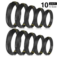 10 rolls bonsai wires anodized aluminum bonsai training wire in 5 sizes 1 0 mm 1 5 mm 2 0 mm 2 5 mm 3 0 mm black