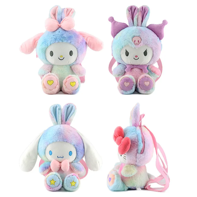 

Kawali 40 Cm My Melody Kitty Kuromi Cinnamoroll Hello Kt Anime Soft Plush Fashion Backpack Beauty Fluffy Travel Bags Kids Toys