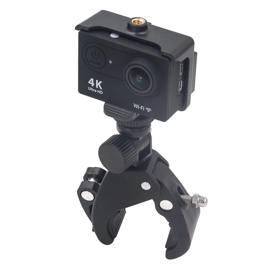 Держатель для камеры Gopro Hero 5 6 4 Sjcam Eken Yi 4K с зажимом крепления на руль мотоцикла и