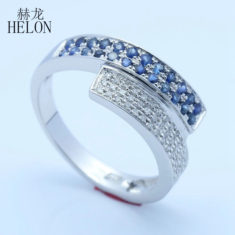 Кольцо с натуральными бриллиантами и сапфиром 925 карата серебро пробы