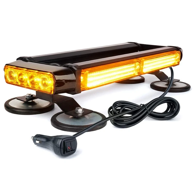 

COB LED Light Bar Double-Sided Emergency Warning Signal Ceiling Flashing Light Strong netic Roof Warning Light