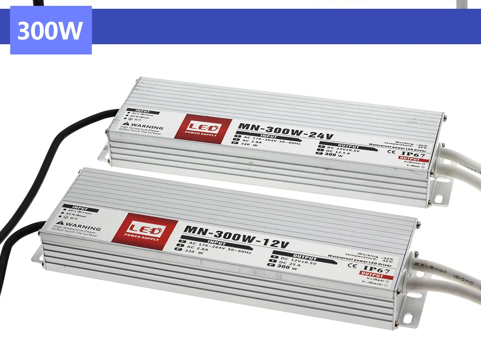 Светодиодный драйвер DC12V DC24V IP67 Водонепроницаемый трансформаторы для наружного освещения источник питания 10 Вт 20 Вт 30 Вт 45 Вт 60 Вт 100 Вт 150 Вт 200 Вт