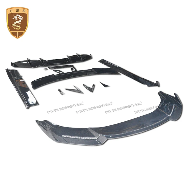 

CSSCAR Real Carbon Fiber Body Kit for Lambor Huracan LP610 retrofit RZ style front rear lip side skirt rear wings auto body part