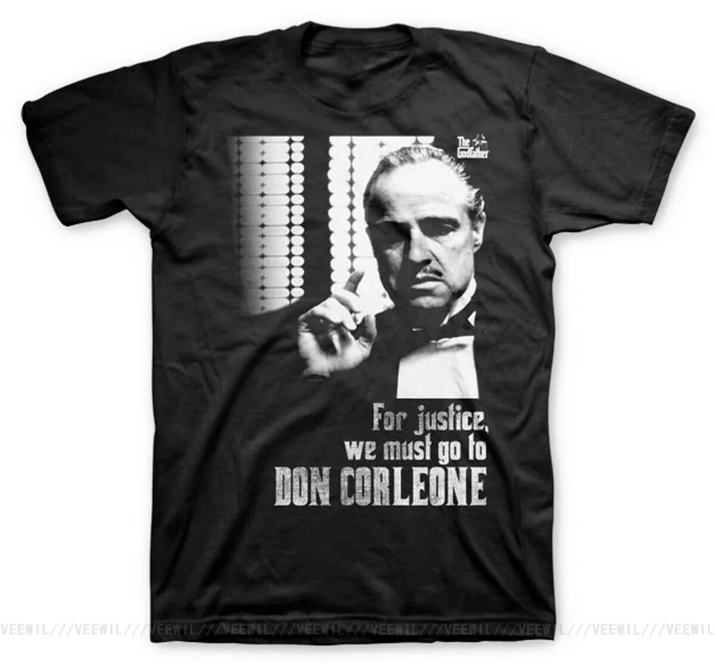 The Godfather Don Vito Corleone Justice Official T-Shirt Mens Unisex Cotton Tee Shirt Vintage Graphic