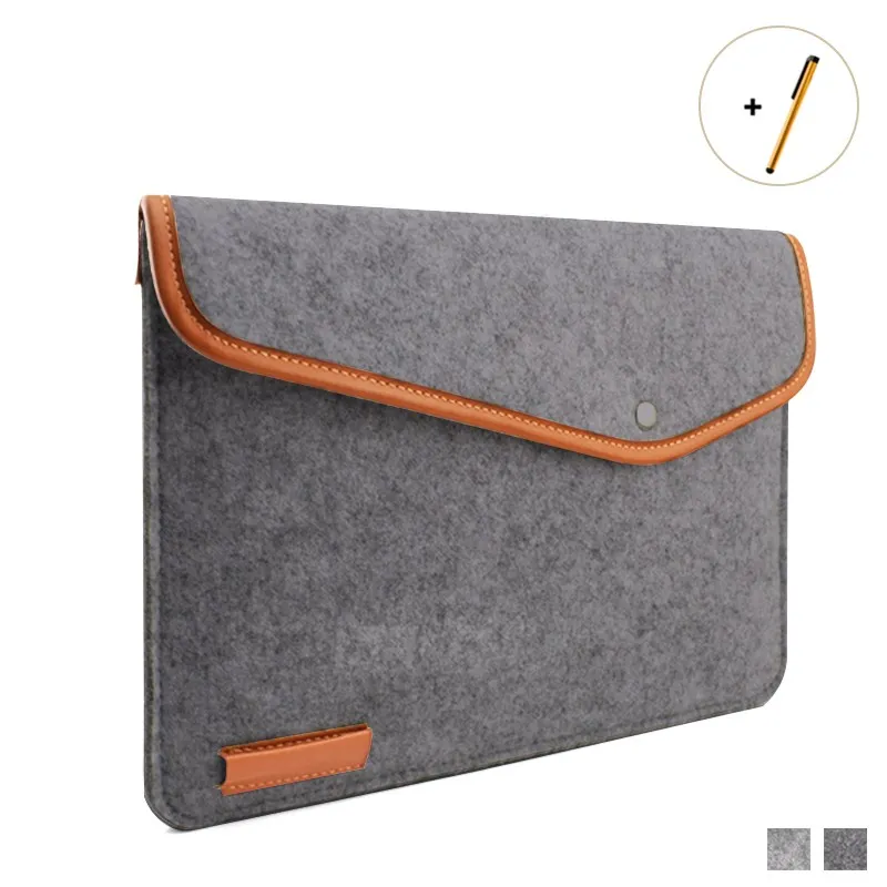 New Laptop Bag Case For Macbook Air 13 11 15 inch Sleeve Woolen Felt Notebook Cover for Dell HP