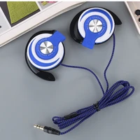 1pcs universal 3 5mm plug wired stereo metal wired headphones heavy bass headset over ear adjustable ear hook earphone for phone