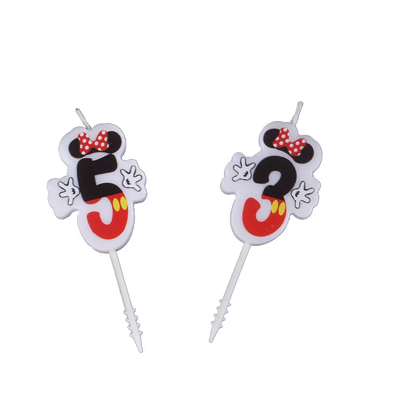 Декоративные свечи в виде цифр Микки Мауса из Диснея подсвечники для торта