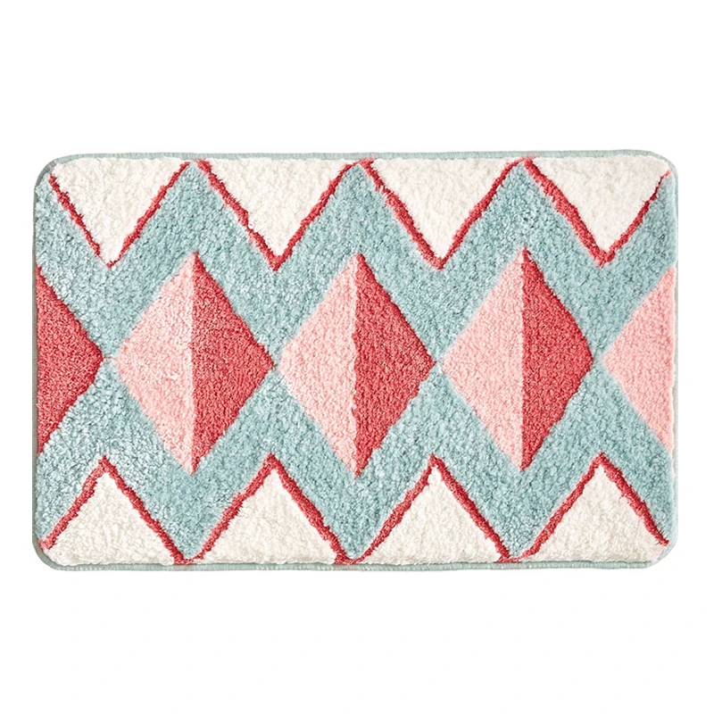 Геометрический Коврик для ванной коврик нескользящий входа кухни Впитывающий