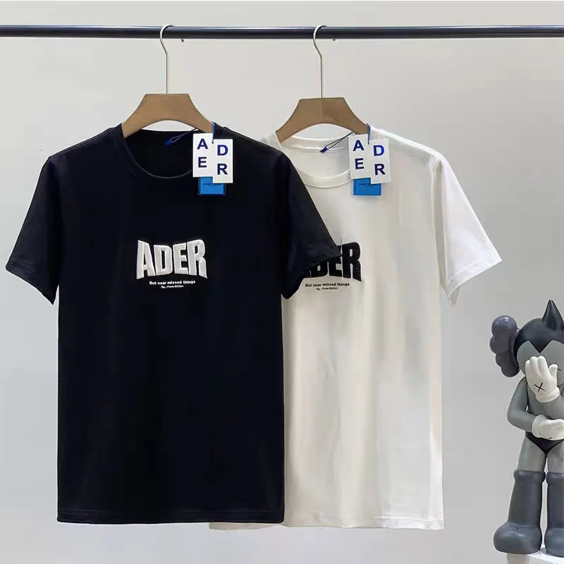 

Adererror Embroidery FOX Maison Kitsune T-shirt Men Women 1:1 Ader Error Embroidered T shirt Z-stitch Tee Tops Clothing