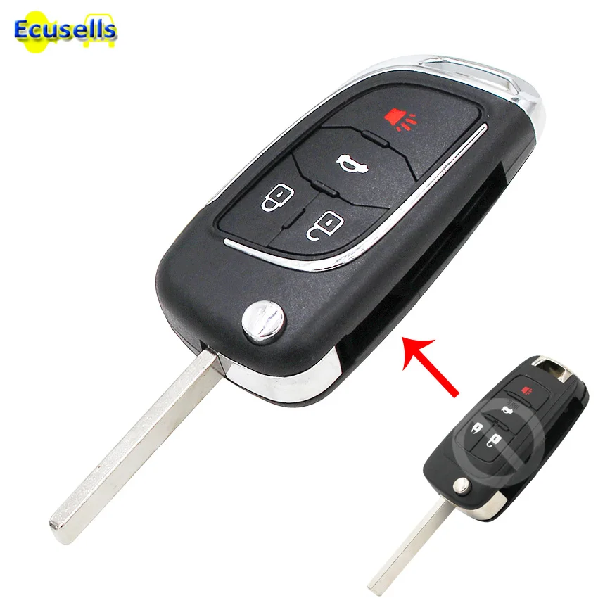 Дистанционный чехол для ключей Fob ЗАМЕНА 3 кнопки откидной складной CHEVROLET Cruze Aveo