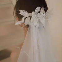 stunning wedding veils big bow with applique beading bridal veils high quality wedding accessories