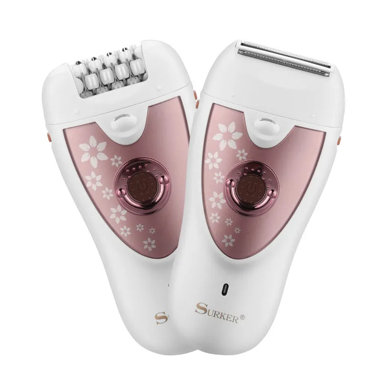 

2 in 1 Women Epilator Lady Shaver Electric Painless Hair Pulling Depilatory Device Leg Armpit Razor Bikini Trimmer Hair Remover