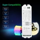 Miboxer WL5 2,4G 15A 5 в 1 Wi-Fi светодиодный контроллер для одноцветного CCT RGB RGBW RGB + CCT светодиодная полоса с поддержкой Alexa Voice