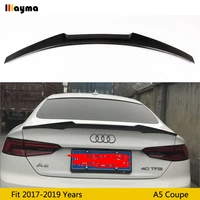 m4 style carbon fiber rear trunk spoiler for audi a5 2door coupe 2017 2018 2019 a5 sline s5 car styling back spoiler wing