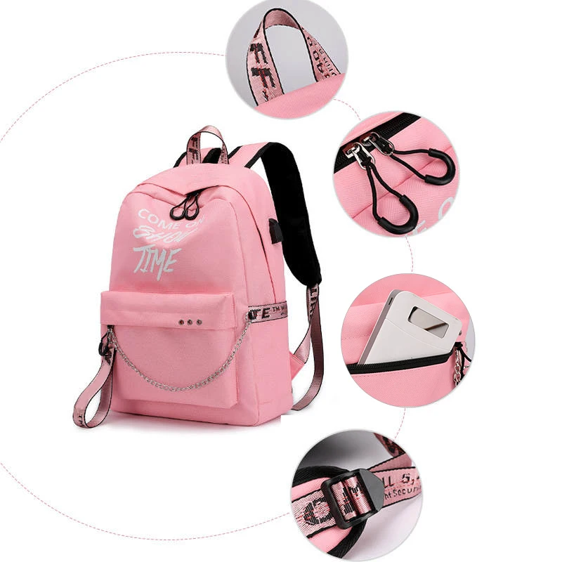 Women's Backpack School Bag for Teenage Girls New Waterproof Nylon a bag Travel Soulder Bags Female Preppy Style Knapsack